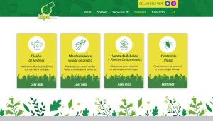 Diseño de paginas web para empresas de flores, cuidado de cesped y viveros