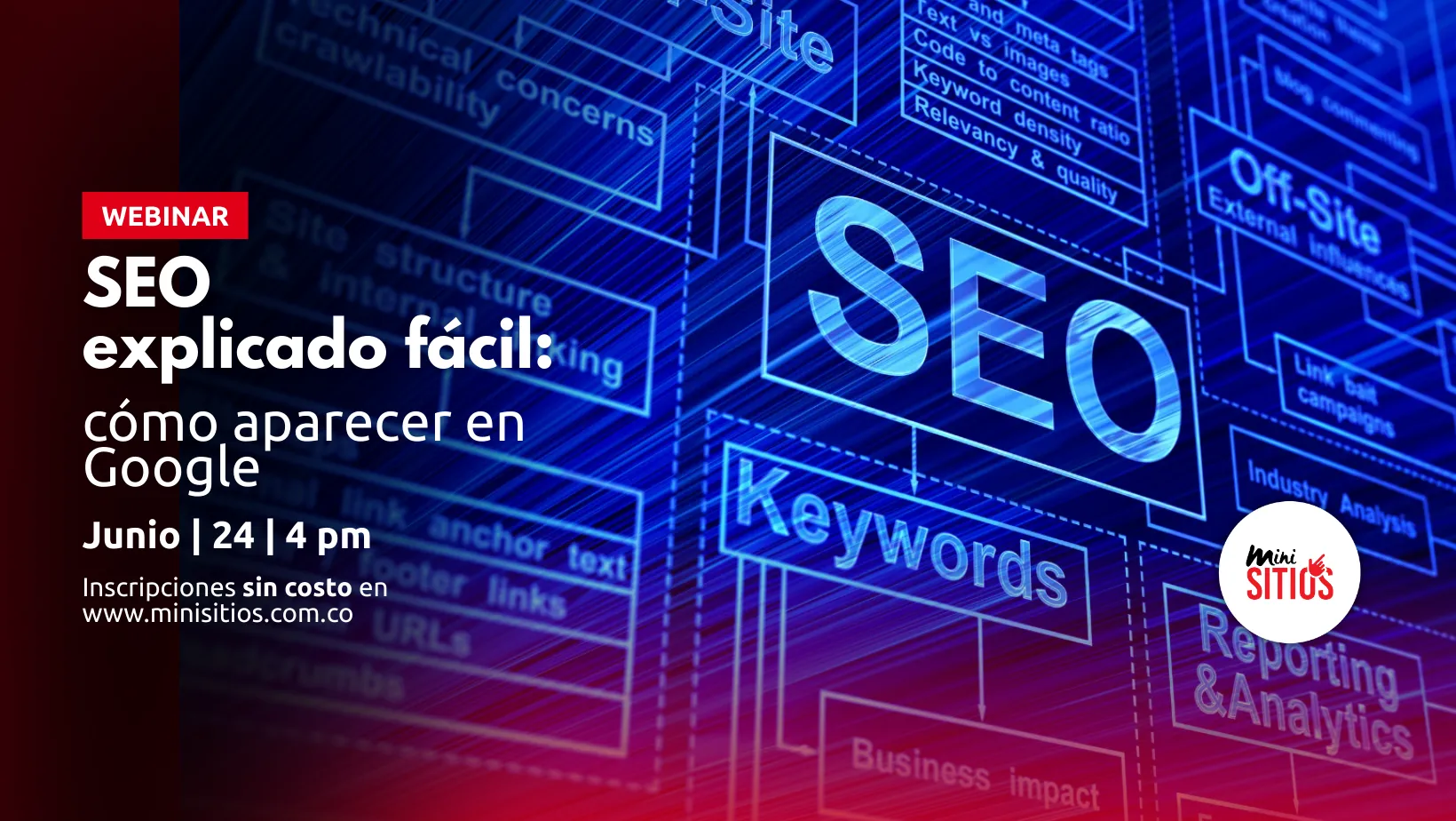 Qué es SEO y por qué es clave a largo plazo
SEO local para negocios en ciudades
Palabras clave que sí traen clientes
Optimización básica de páginas y blogs
Qué resultados esperar y en cuánto tiempo